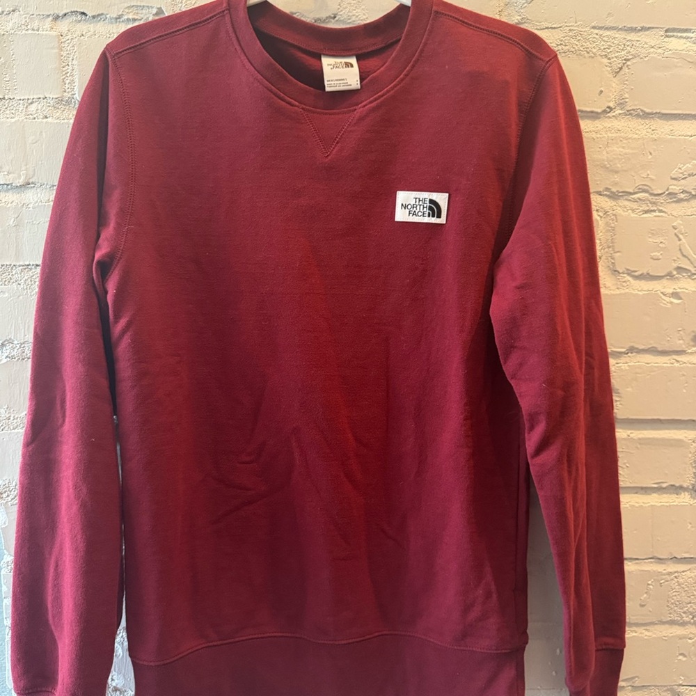 **LIKE NEW!!** The North Face Men's Burgundy Crewneck Sweater